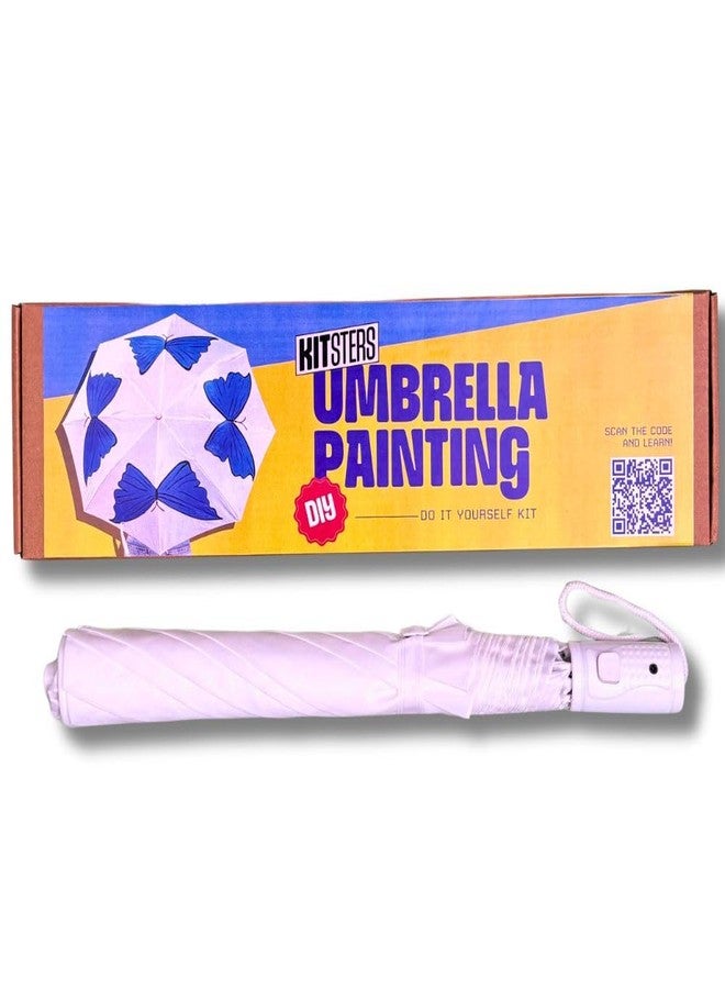 KITSTERS DIY Umbrella Painting Kit | Paint Your Umbrella - Fabric Acrylic Paints - Paint Brush | Birthday Gifting Items - Play Date | Activity for Kids & Adults | Detailed Video Workshop Included - Image 1